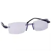Solglasögon smarta zoomläsningsglasögon för både avstånd och använder blått ljusblockerande glasögon rimlösa