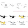 Lunettes de soleil pochromiques fuqian Men Femmes Vintage Metal Polaris Sun Glasses For Male Night Vision Driving Sunglass 240426