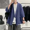 Abbigliamento etnico Plus size estate sciolte di lino in cotone camicia camicia kimono yukata giapponese cardigan retro harajuku style street