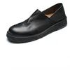 Sapatos casuais plataforma de couro macio de luxo de luxo genuíno em mocassins de negócios confortáveis para negócios