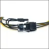 GPU 6PIN TILL 8PIN POWER ADAPTER CABLE, 6 PIN PCIE TO 6 2PIN PCI Express grafikkortadapter Konverterad Cord-30CM