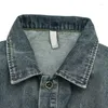 Trench Coats 2024 Spring Heavy Industry Washed Abled Denim Jacket Japanese Retro Multi-Pocket Loose Men