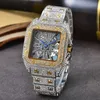 Titta på Watches AAA 2024 Ny Womens Watch med Diamond Set Fashion Steel Band Watch Womens Watch Quartz Watch Mens Watch
