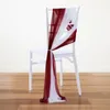 1050pcs chaise en mousseline chaise décoration de mariage 17x250 cm pour décorations d'allées Banquet de banquet shower 240430