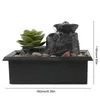 Décorations de jardin ABS Fountaine d'eau coulant cascade USB Charge Home Office Teahouse Company Decoration