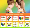 WSERIES Orgulho Rainbow Tattoo Temporário Adesivo Impermeável Arte Corporal Arte Tattoostickers Festival Presente de Saúde Produto de Beleza BF9283503