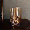 Вазы Crystal Glass European Classic Vertical Gold Bar Vase Цветная коробка подарок мягкий