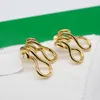 Boucles d'oreilles en peluche 2024 Europe Designer 24k Platage d'or Irrégulier Femme Tente de bijoux de qualité supérieure