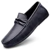 Casual Shoes Handmade Men Shoe Comfortable Walking Boat For Mens Genuine Leather Loafers Man Black Flats