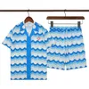 Casablanc Tshirt 디자이너 T 셔츠 Casa Blanca 남자 폴로 셔츠 반바지 여성 마사오 산 프린트 그래픽 티 셔츠 느슨한 실크 여름 해변 정장