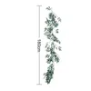 장식용 꽃 시뮬레이션 고리 버들기 현실적인 눈길을 끄는 플라스틱 식물 등나무는 결혼식을위한 장식 모방 식물 잎