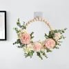 Dekorativa blommor konstgjorda Peony Wreath Floral Spring Summer For Wedding Decor