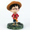 Actie speelgoedcijfers Anime One Piece Action Figuur Doll Monkey D Luffy Childhood grappige Q -versie Figurine schattig Collectible Model Desktop Ornament Toy