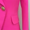 Costumes de femmes Blazers féminins Femme Pink 2024 Femmes Suit veste Femme Mes à manches longues élégant