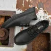 Chaussures décontractées Designer Brand Fashion Work Men's Great Le cuir épais semelle épaisse de haute qualité Livraison gratuite Oxford