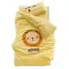 Asilo a stampa in cotone puro in cotone 3 pezzi set per bambini baby biancheria da letto e cuscino per copertura per trapunta di biancheria da letto senza riempire 240429