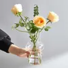 Pişiriciler Nordic Retro Çiçek Vazo Yaratıcı Ev Hidroponik Saksılar Aromaterapi Şişe Ofis Masası Serim Cam El Sanatları