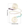 Bracelet à bras en pierre de bracelet avec conception de perles en spirale bracelet ouvert pour les femmes adolescents filles