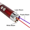 168 Mini 3in1 LED Laserlicht Laser Pointers Pointer Key Chain Flashlights Torch Flashlight Money Detector Light 6 Colors