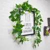 Flores decorativas Artificial Green colgantes Vines plantas Faites Falsas Decoración de la pared de la pared para la fiesta del jardín Decoraciones del jardín