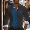 Мужские платья рубашки Фера абстрактное пятно летняя пэчворк с длинным рукавом дизайнер дизайнер HD Graphics Высококачественный плюс плюс размер