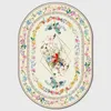 Tapis chinois tapis salon fleur oiseau de fleur style pastoral tapis ovale pour la chambre de chevet de chambre