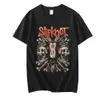 T-shirt 100% coton plus taille heavy metal en lettres hip hop streetwear courte à manches courtes minces finis 240420