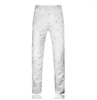 Costumes masculins 2024 Italien Mens blanc floral one bouton dîner de toile de marié smooto garrot des garons 2 pièces