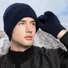 Berets Hat Glove Set heren winter gebreide touchscreen handschoenen handschoenen zachte dikke slijtvaste koude weeraccessoires voor mannen