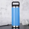 Nieuwe 18oz waterflessen Handschepen roestvrijstalen beker 11 kleuren dubbele muur vacuüm bier ketel kolven buiten camping sportflessen drinkware fy5926 0502