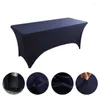 Table Cloth High-grade Pure Color Polyester Square Stretch Set_Ling115