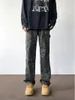 Herren Jeans für Männer Baggy Hosen losen fit Vintage Kleidung Mode Taschen Camufagemm Denim übergroße W204
