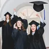 BERETS 1PCS Black Bar Cappello Mitzvah Cappello di laurea per lo studente Congratulazioni Decorazioni per feste Ceremo M4x0