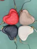 8A Fashion Designer Bag Womens Solid color leather shoulder bag heart shaped Chain bag Multi function wallet card bag