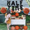 Décoration de fête basketball demi-anniversaire décorations de chronomédium garçons ballons de chronométrage pour les fournitures de 6 mois