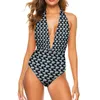 Swimwear féminin Boho Elephant Swimsuit Sexy Retro Animal Imprimé One Puce Push Up Body Cut Up Up Ugit Monokini