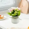 Fiori decorativi Facile piante finte piante eleganti artificiali in vaso per decorazioni per ufficio in finta camera da letto in finta camera da letto bonsai