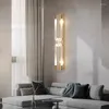 Wandlampen Nordic Art Design LED Leuchten Salon Schlafzimmer Restaurant Gang Gold Black Metall weiße Acrylrohr Home Deco Dekor