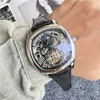 Guarda gli orologi AAA Watch Mechanical Watch MENS ORGCHIO NUOVI TOURBILLON completamente automatico cavo meccanico Business cinghia orologio da uomo orologio da uomo