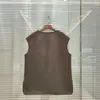 여성용 재킷 울 언더 셔 지퍼 지퍼 클로저 라운드 넥 민소매 디자인 캐주얼 패션 2024 Winter 1023