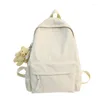 Backpack Fashion Solid Color Neutral Shoulder Casual Travel Outdoor Sports Knapsack Student School Bag Laptop Rucksack