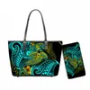Bag NoisyDesigns Fashion Women Pu Leather Samoan Polynesian Tribal Tryckt handväska axelväskor plånböcker