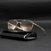 QQUP Lunettes de soleil American Army Military Pilot ao Sun Glasshes Glass Lens Men Brand Designer conduisant des lunettes de soleil masculin OP55 de haute qualité D240503