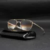 Qqup Sonnenbrille American Army Military Pilot Ao Sun Gläsern Glasslinsen Männer Marke Designer Fahren Sonnenbrillen Männlich Op55 Hochqualität D240503