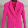 Costumes de femmes Blazers féminins Femme Pink 2024 Femmes Suit veste Femme Mes à manches longues élégant