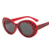 Sonnenbrille Retro Ovale Sonnenbrille Männer Frauen lila rote Linse UV400 Schutz Gitter Brillen Mode Design Gafas de Sol Goggle Eye Brille