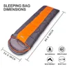 Desert Fox Camping Sleeping Bag 220x85cm Envelope waterdichte shell lichtgewicht compressiezak voor wandelreizen 240416