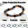 Natural Cats Eye Obsidian Hematite Bracelets Men for Magnetic Health Protection Opal Bead Soul Jewelry Pulsera 240423