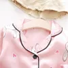 Kleidungsstücke Cotton Baby Girl Boy Nachtwäsche Anzüge Cartoon Kinderhemd Top Hosen 2pcs Kleidung Set Frühling Kleinkind Pyjamas Kinder 0-4y