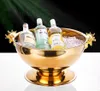 Kreativer Eisweineimer Edelstahl Hirschkopf Design Champagner -Becken für Home Party Bar Nachtclub Dekor Gold Silber7879585